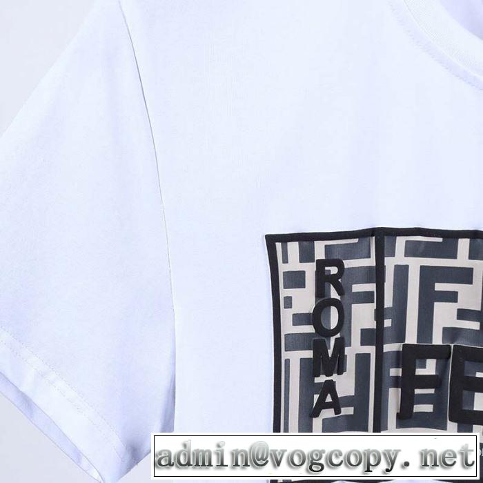 半袖Tシャツ 2色可選 差をつけたい人にもおすすめ フェンディ FENDI 春夏コレクション新品