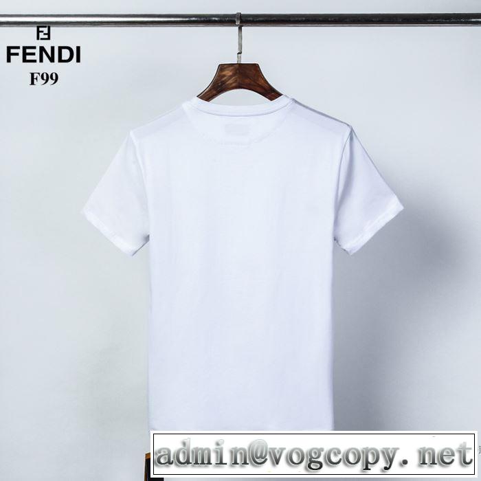 2色可選 大活躍する フェンディ FENDI 普段見ないデザインばかり 半袖Tシャツ 大人気柄