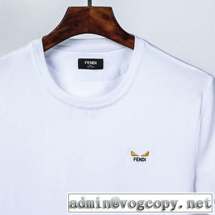 2色可選 大活躍する フェンディ FENDI 普段見ないデザインばかり 半袖Tシャツ 大人気柄