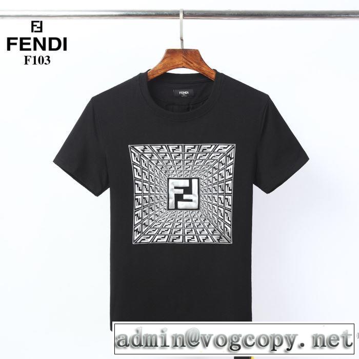 非常にシンプルなデザインな 半袖Tシャツ2色可選  価格帯が低い フェンディ FENDI