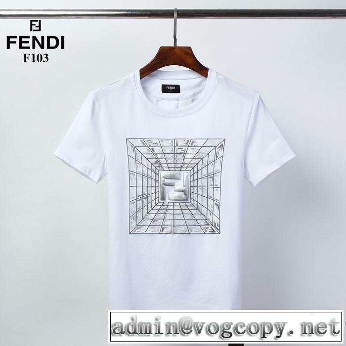 非常にシンプルなデザインな 半袖Tシャツ2色可選  価格帯が低い フェンディ FENDI