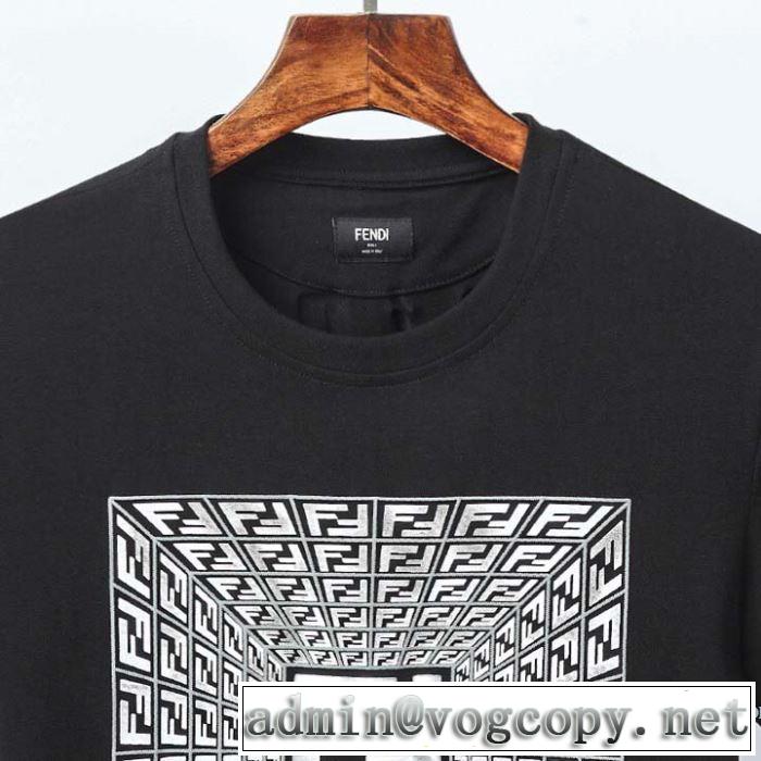非常にシンプルなデザインな 半袖Tシャツ2色可選  価格帯が低い フェンディ FENDI