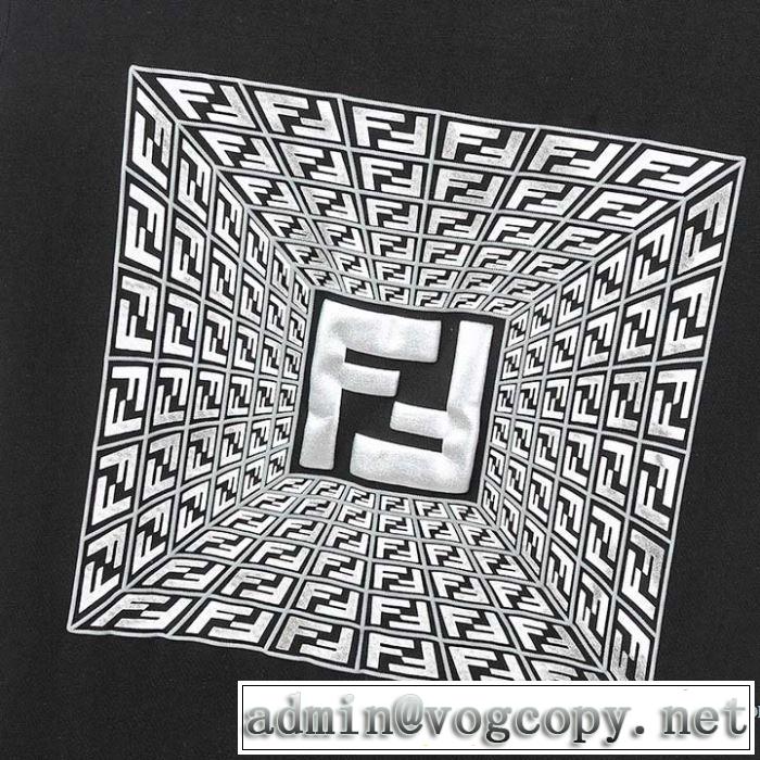 非常にシンプルなデザインな 半袖Tシャツ2色可選  価格帯が低い フェンディ FENDI