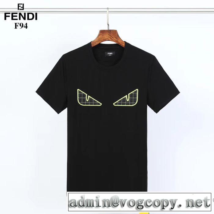 2色可選 フェンディ幅広いアイテムを展開  FENDI高級感のある素材 半袖Tシャツ 2020年春限定