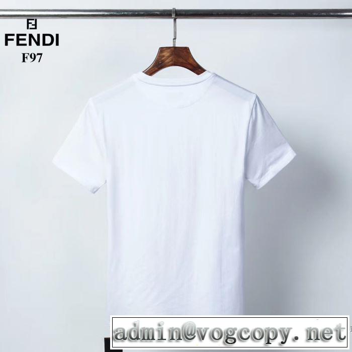 2色可選 絶対に見逃せない 半袖Tシャツ おしゃれに大人の必見 フェンディ FENDI