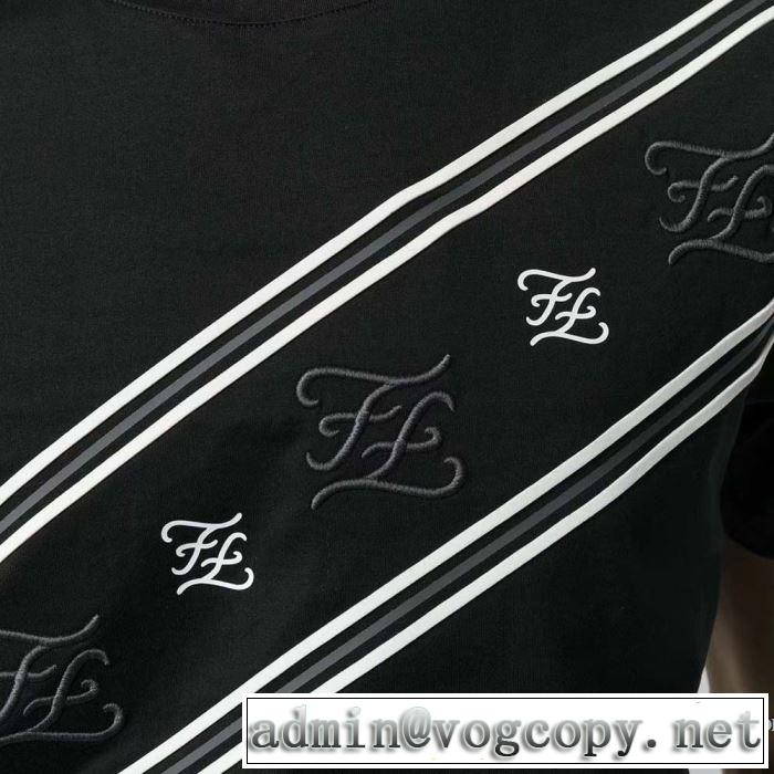 2色可選 絶対に見逃せない 半袖Tシャツ おしゃれに大人の必見 フェンディ FENDI