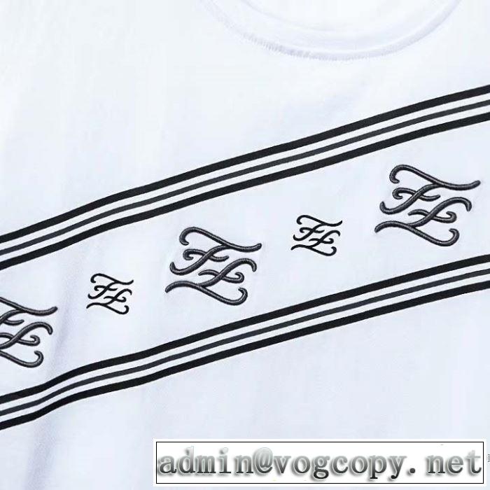 2色可選 絶対に見逃せない 半袖Tシャツ おしゃれに大人の必見 フェンディ FENDI