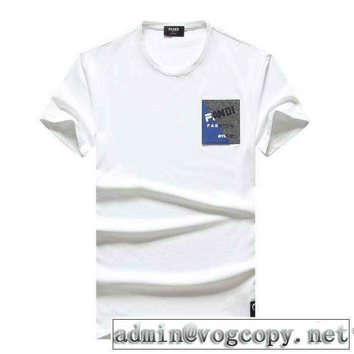 3色可選 フェンディ大人の新作こそ  FENDI おしゃれに大人の必見 半袖Tシャツ 老舗ブランド
