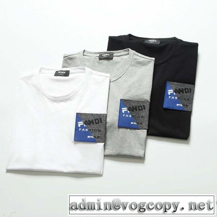 3色可選 フェンディ大人の新作こそ  FENDI おしゃれに大人の必見 半袖Tシャツ 老舗ブランド