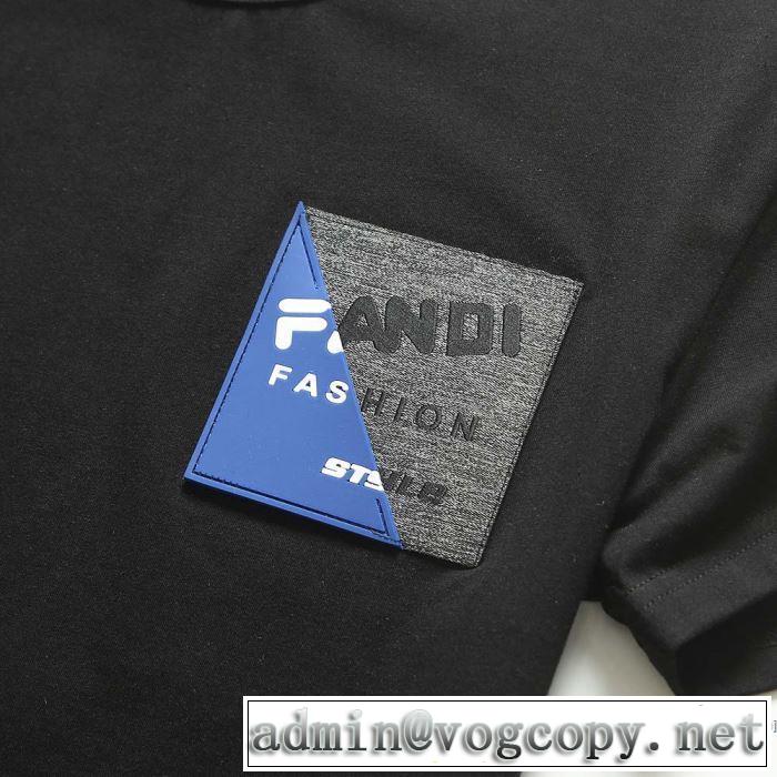 3色可選 フェンディ大人の新作こそ  FENDI おしゃれに大人の必見 半袖Tシャツ 老舗ブランド