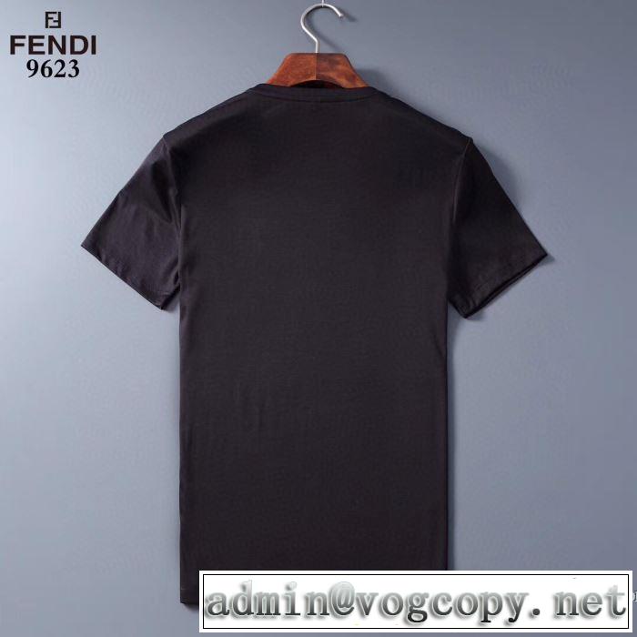 普段使いにも最適なアイテム 2色可選 半袖Tシャツ 人気の高いブランド フェンディ FENDI