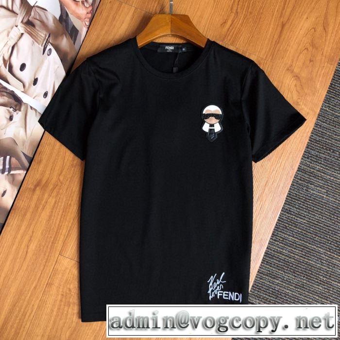 2020春新作 半袖Tシャツ 2色可選 ファッショニスタを中心に新品が非常に人気 フェンディ FENDI