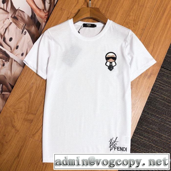 2020春新作 半袖Tシャツ 2色可選 ファッショニスタを中心に新品が非常に人気 フェンディ FENDI