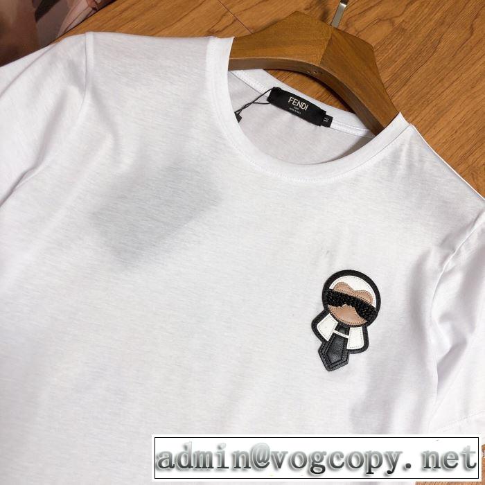 2020春新作 半袖Tシャツ 2色可選 ファッショニスタを中心に新品が非常に人気 フェンディ FENDI