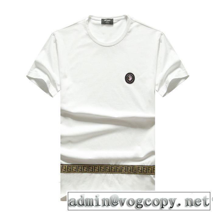 ファッションに取り入れよう 3色可選 フェンディ FENDI 人気ランキング最高 半袖Tシャツ争奪戦必至