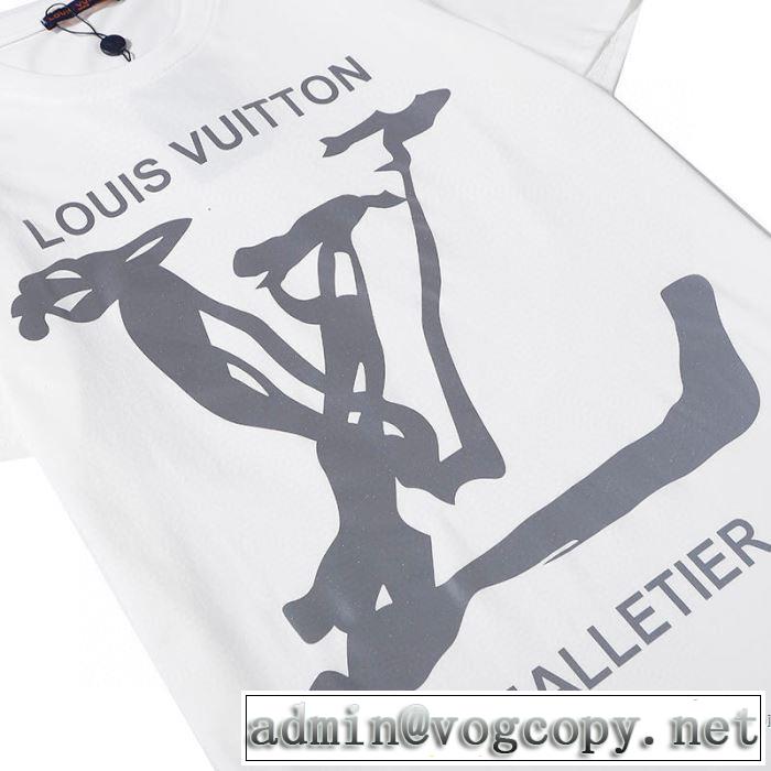 2色可選 ルイ ヴィトン 普段見ないデザインばかり LOUIS VUITTON 半袖Tシャツ 非常にシンプルなデザインな