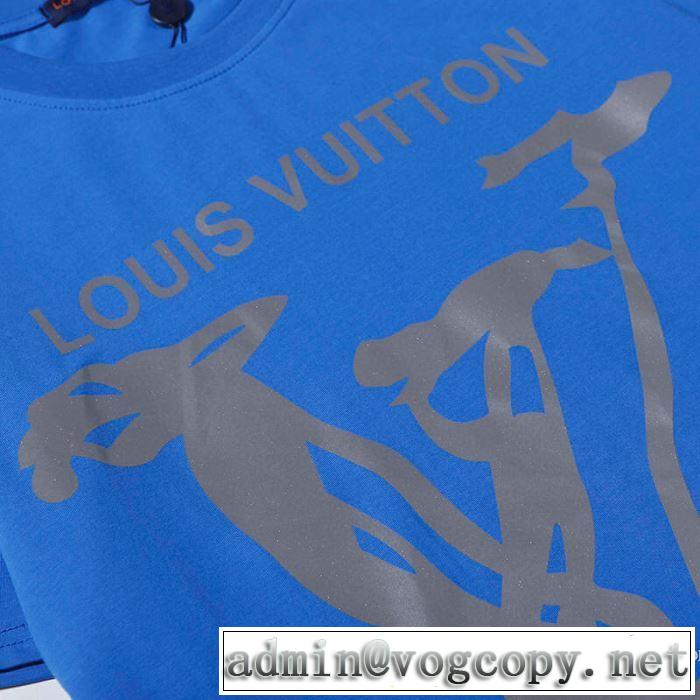2色可選 ルイ ヴィトン 普段見ないデザインばかり LOUIS VUITTON 半袖Tシャツ 非常にシンプルなデザインな