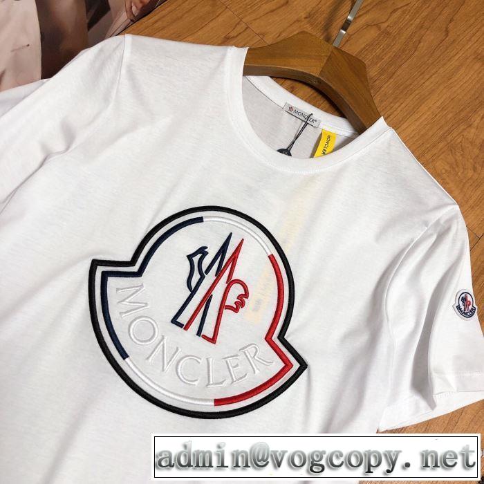 通勤通学どちらでも使え 半袖Tシャツ2色可選  素敵なアイテム モンクレール限定アイテムが登場  MONCLER