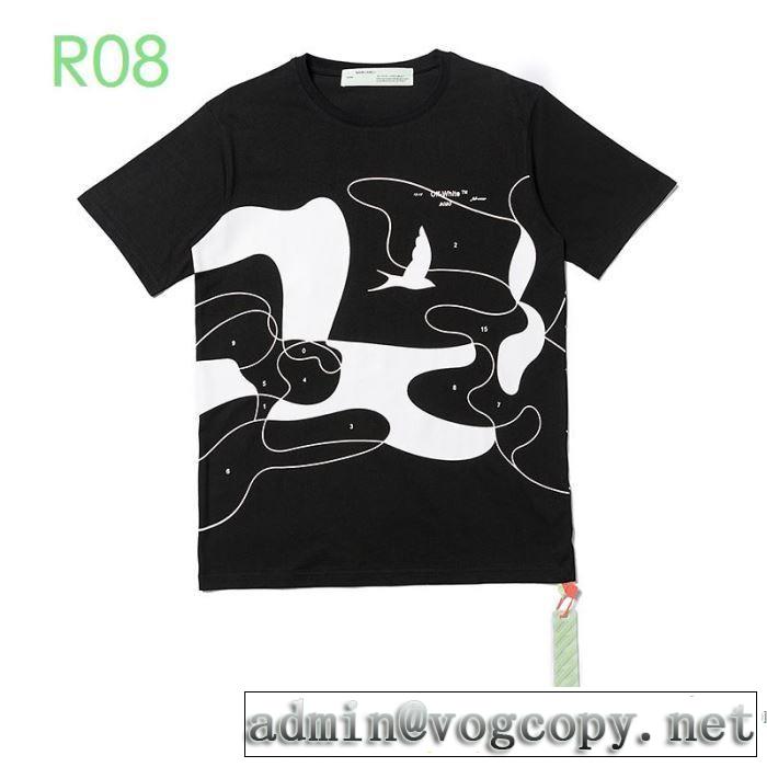 2色可選  2020モデル 半袖Tシャツ シンプルなファッション Off-White ストリート感あふれ オフホワイト