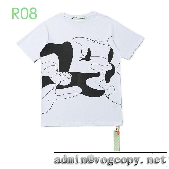 2色可選  2020モデル 半袖Tシャツ シンプルなファッション Off-White ストリート感あふれ オフホワイト