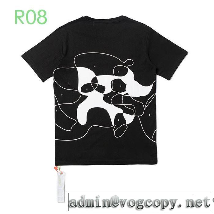 2色可選  2020モデル 半袖Tシャツ シンプルなファッション Off-White ストリート感あふれ オフホワイト