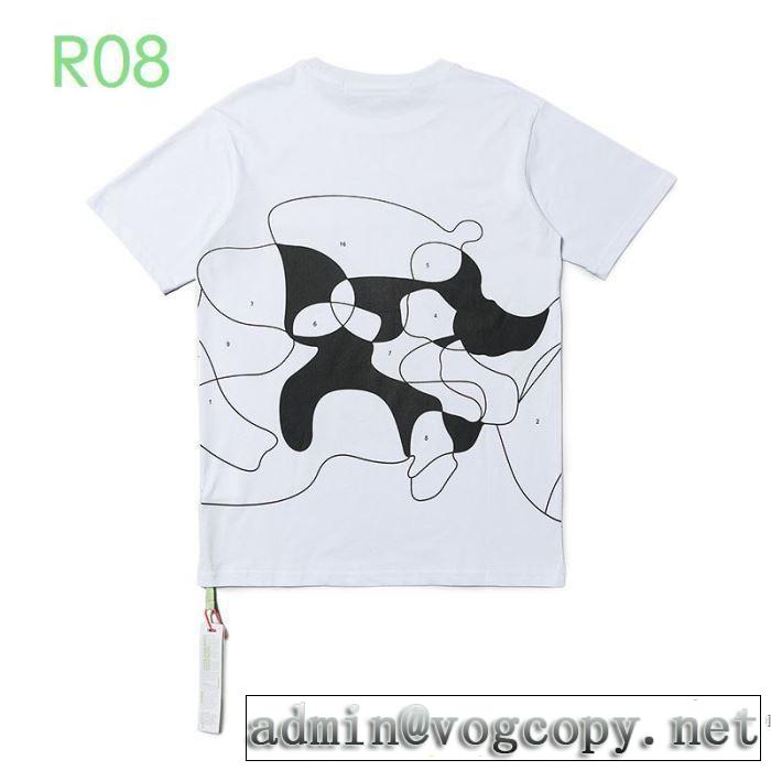 2色可選  2020モデル 半袖Tシャツ シンプルなファッション Off-White ストリート感あふれ オフホワイト