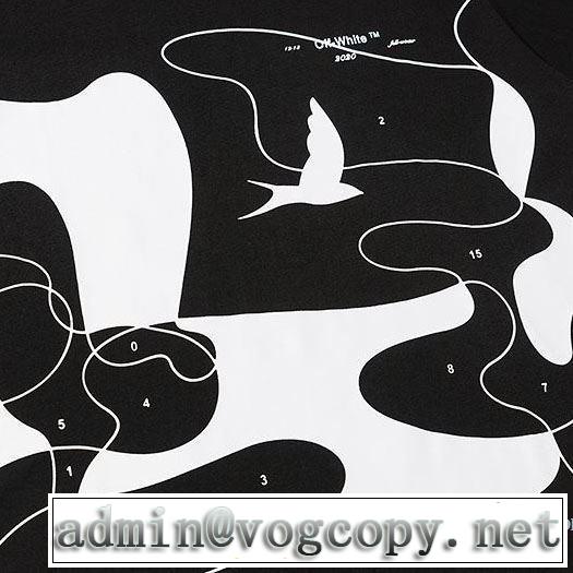 2色可選  2020モデル 半袖Tシャツ シンプルなファッション Off-White ストリート感あふれ オフホワイト