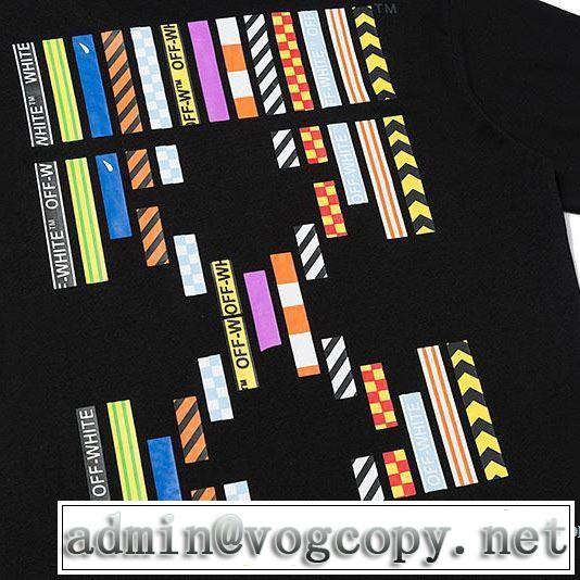 Off-White 2色可選 普段使いにも最適なアイテム オフホワイト 半袖Tシャツ ストリート界隈でも人気