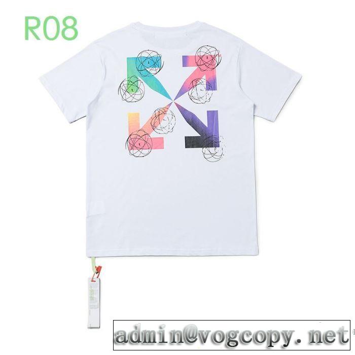 ストリート系に大人気 半袖Tシャツ 2色可選 20新作です Off-White オフホワイト デザインお洒落