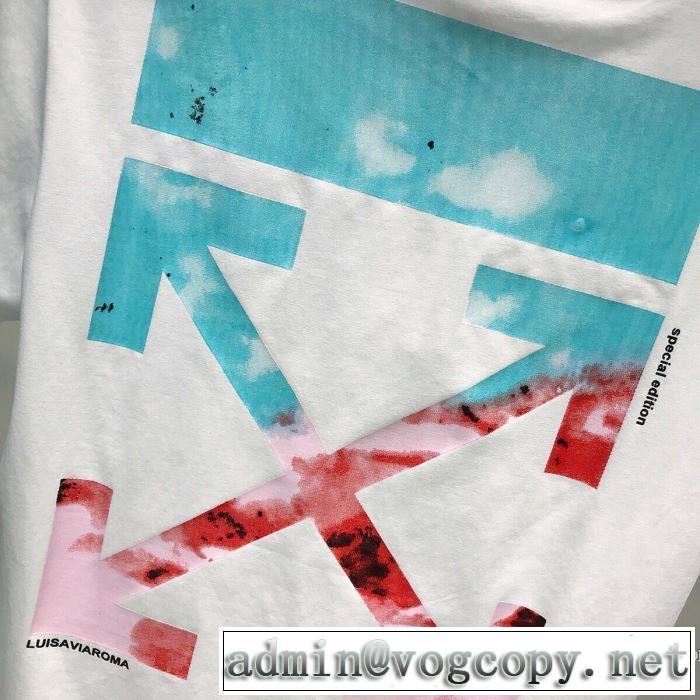 2色可選 着こなしを楽しむ 半袖Tシャツ 有名ブランドです Off-White 限定品が登場 オフホワイト