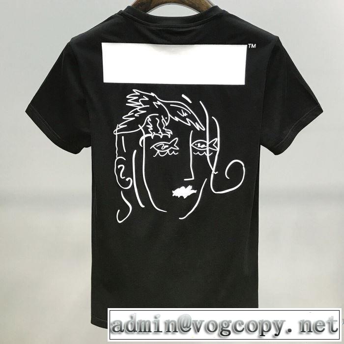 質の高い新品 Off-White 2色可選 オフホワイト 2020年春夏コレクション 半袖Tシャツ 注目されている