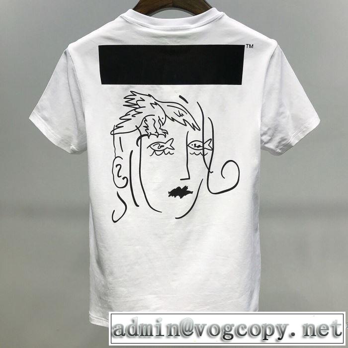 質の高い新品 Off-White 2色可選 オフホワイト 2020年春夏コレクション 半袖Tシャツ 注目されている
