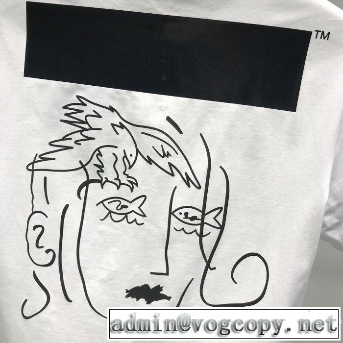 質の高い新品 Off-White 2色可選 オフホワイト 2020年春夏コレクション 半袖Tシャツ 注目されている