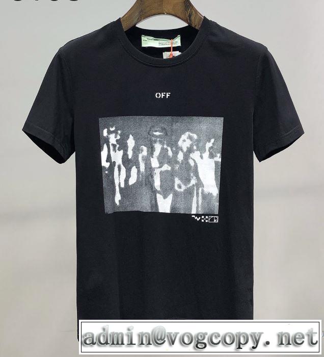 Off-White この時期の一番人気は2色可選  オフホワイト シンプルなファッション 半袖Tシャツ