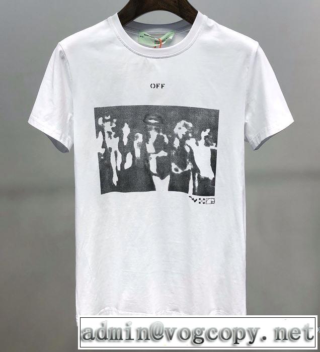 Off-White この時期の一番人気は2色可選  オフホワイト シンプルなファッション 半袖Tシャツ