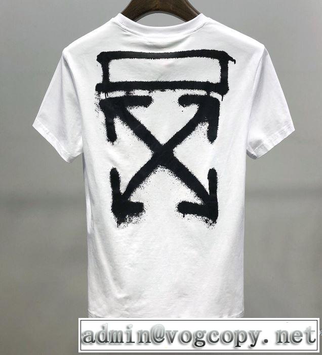 Off-White この時期の一番人気は2色可選  オフホワイト シンプルなファッション 半袖Tシャツ