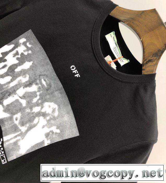 Off-White この時期の一番人気は2色可選  オフホワイト シンプルなファッション 半袖Tシャツ