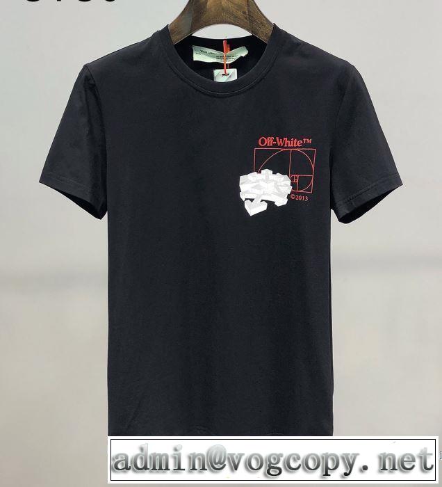 2色可選  2020モデル 半袖Tシャツ スタイルアップ Off-White オフホワイト ストリート感あふれ