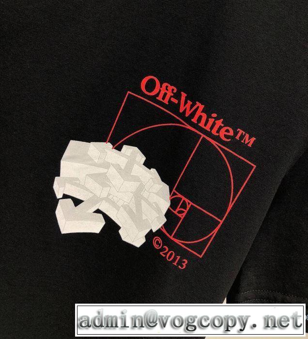 2色可選  2020モデル 半袖Tシャツ スタイルアップ Off-White オフホワイト ストリート感あふれ