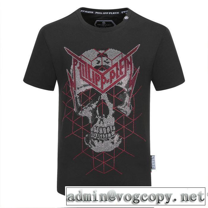 春夏コレクション新品 フィリッププレイン PHILIPP PLEIN 普段見ないデザインばかり 半袖Tシャツ