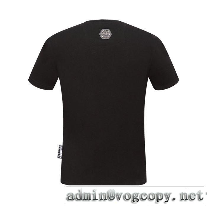 お値段もお求めやすい 2色可選半袖Tシャツ やはり人気ブランド フィリッププレイン PHILIPP PLEIN