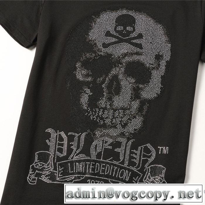 お値段もお求めやすい 2色可選半袖Tシャツ やはり人気ブランド フィリッププレイン PHILIPP PLEIN