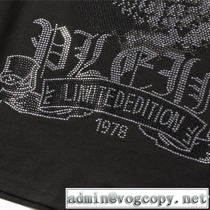 お値段もお求めやすい 2色可選半袖Tシャツ やはり人気ブランド フィリッププレイン PHILIPP PLEIN
