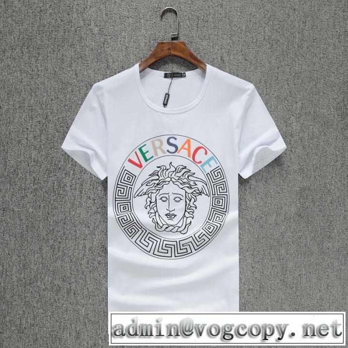 2色可選 有名ブランドです ヴェルサーチ VERSACE 人気ランキング最高 半袖Tシャツ