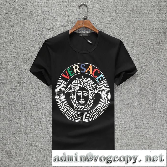 2色可選 有名ブランドです ヴェルサーチ VERSACE 人気ランキング最高 半袖Tシャツ