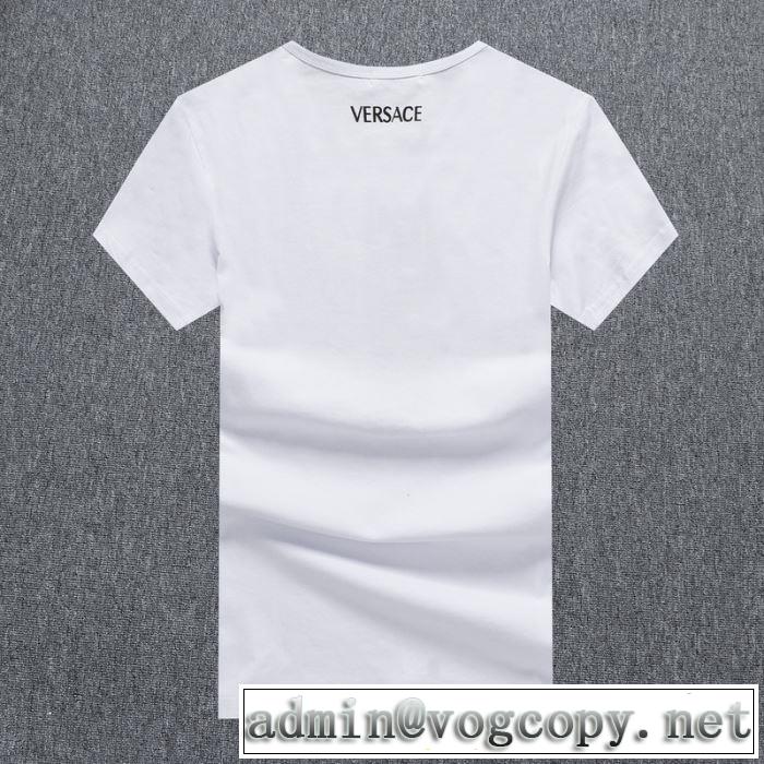 多色可選 エレガントな雰囲気 半袖Tシャツ 2年以上連続１位獲得 ヴェルサーチ VERSACE