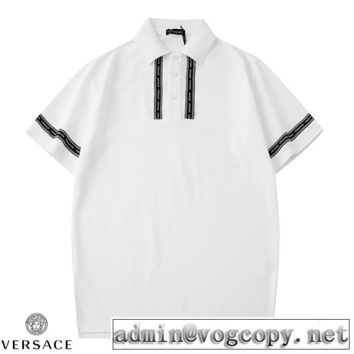2020春新作 2色可選 半袖Tシャツ トレンド最先端のアイテム ヴェルサーチ VERSACE ファッションに合わせ