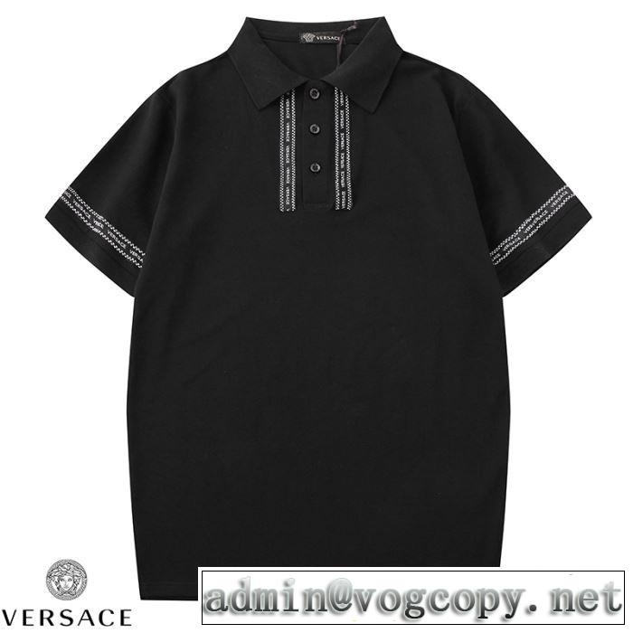2020春新作 2色可選 半袖Tシャツ トレンド最先端のアイテム ヴェルサーチ VERSACE ファッションに合わせ
