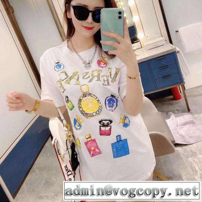 ヴェルサーチ多色可選  飽きもこないデザイン VERSACE 今季の主力おすすめ 半袖Tシャツ人気は今季も健在