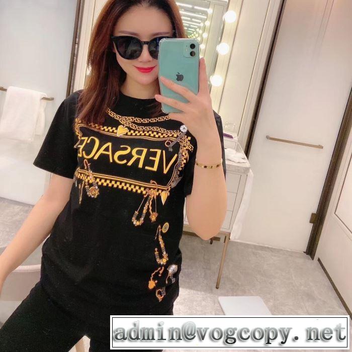 2色可選 今なお素敵なアイテムだ ヴェルサーチ VERSACE 大幅割引価格 半袖Tシャツ20SS☆送料込